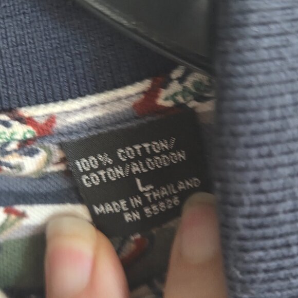 Tabasco Polo Shirt Large Vintage All-Over Print Bottle Fish Crab Shrimp Pepper - Picture 7 of 7